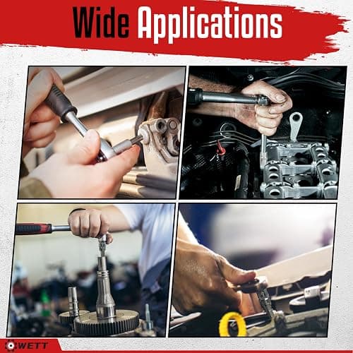 WETT Master Torx Bit Socket and External Torx Socket Set, 60-Piece 1/4", 3/8", 1/2" Drive E-Torx Sockets (E4-E24, T6-T70, TT6-TT70, TP8-TP60), S2 and CR-V Steel thumbnail 9