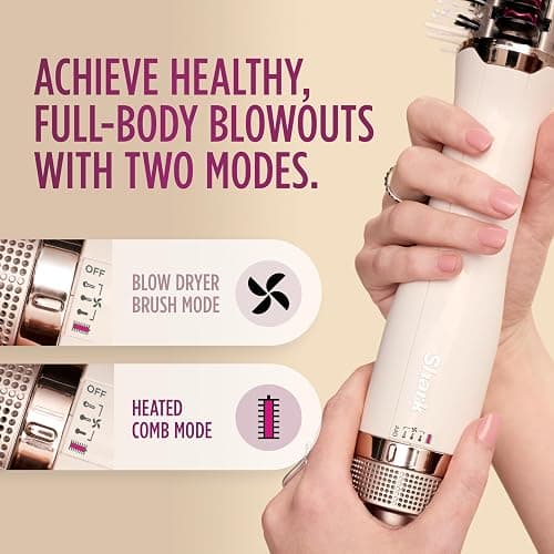 Shark HT202 SmoothStyle Heated Comb + Blow Dryer Brush, Dual Mode, for All Hair Types, Silk thumbnail 4