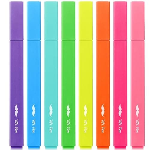 Mr. Pen- Aesthetic Highlighters No Bleed, 8 Pack, Assorted Colors | Chisel Tip, Cute Highlighters Assorted Colors for Journaling, Highlighting, Underlining, Fast Dry, Back to School Supplies - Image 1