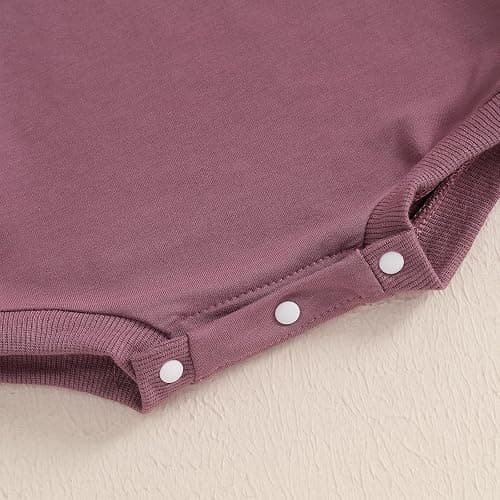 VISGOGO Newborn Baby Girl Boy Bubble Romper 3 6 9 12 18M Onesie Sweatshirt Long Sleeve Oversized Fall One-Piece Bodysuit thumbnail 7