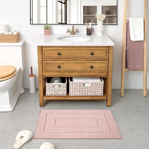 GRANNY SAYS Pink Bathroom Rugs Non Slip Washable, 24"x 36", Soft Bath Mats for Bathroom, Microfiber Shag Rug, Absorbent Bath Floor Mat, Large Bath Rug for Shower, Tub, Bedroom thumbnail 8