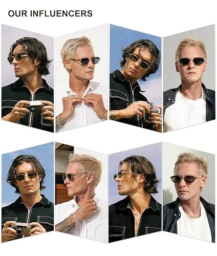 SOJOS Trendy Polarized Hexagon Sunglasses for Women Men, UV400 Retro Rectangle Shades SJ1238 thumbnail 3