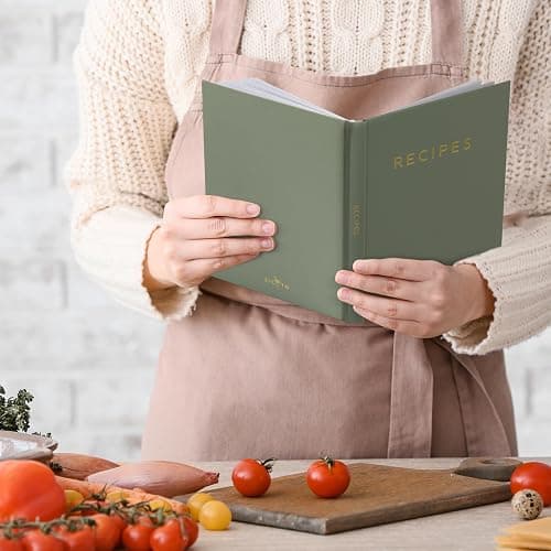 Aesthetic Blank Recipe Book To Write In and Organize Your Own Recipes | The Perfect Waterproof Notebook - Beautiful Blank Cookbook to Keep Everything Organized thumbnail 8