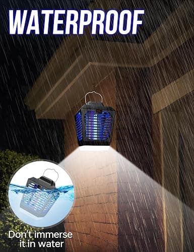 Bug Zapper Outdoor, Mosquito Zapper with LED Light, Fly Zapper Outdoor Indoor, Insect Zapper Electric Fly Traps, Plug in Mosquito Killer for Patio Yard thumbnail 5