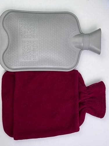 MUPAS Hot Water Bottle with Fleece Cover - 2L Large Leakproof Hot Water Bag - Soft Hot Water Bottle with Hand Pocket and Natural Rubber -for Hands, Feet, Shoulders, Neck, Abdomen, Legs (Red) thumbnail 10