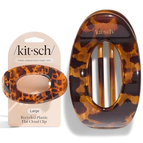 Kitsch Large Flat Claw Clip for Women - Tortoise, 1pc | Durable & Strong Hold Flat Hair Clips For Styling, Half Updo | Non-Slip for Secure, Comfortable Wear, For All Hair Types thumbnail 8