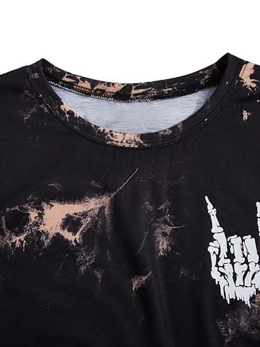 Verdusa Men's Tie Dye Short Sleeve Round Neck Graphic Tee Tops thumbnail 3