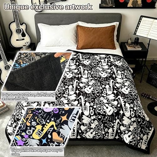DIY Coloring Blanket for Adults, Color Your Own Velvet Blanket with 24 Washable Markers, Soft Cozy Coloring Kit for Home Decor & Daily Use, Unique Birthday Gift (Christmas) thumbnail 5