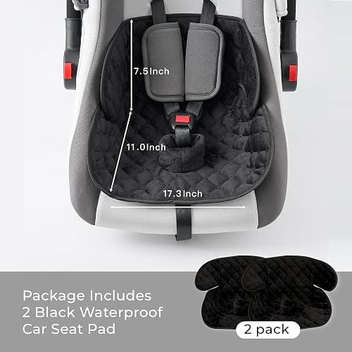MOMSYLA 2 Pack Waterproof Piddle Pads Carseat Potty Training Car Seat Protector Waterproof Car Seat Liner Cover to Prevent Pee thumbnail 5