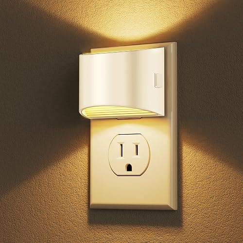 DORESshop LED Night Light[2 Pack], Night Lights Plug into Wall, 3 Level Brightness Adjustable Plug in Night Light, Dusk to Dawn Sensor Nightlights for Adults,Bedroom,Bathroom,Hallway, 3000K Warm White thumbnail 8