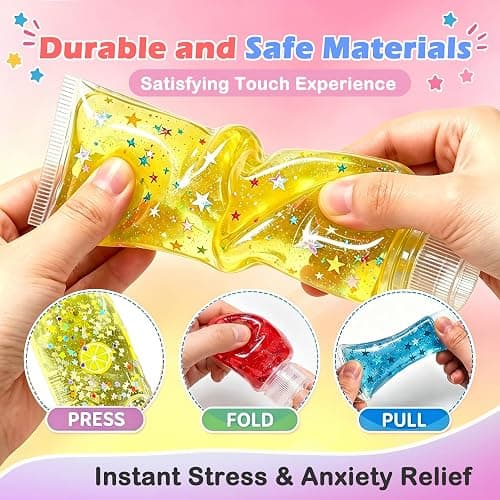 3PCS Bottle Squishy Fidget, Toothpaste Shaped Squishy, Soft Slow Rising TPR Squeeze with Fruit Charms, Cute Sensory Stress Relief and Anxiety Relief thumbnail 5