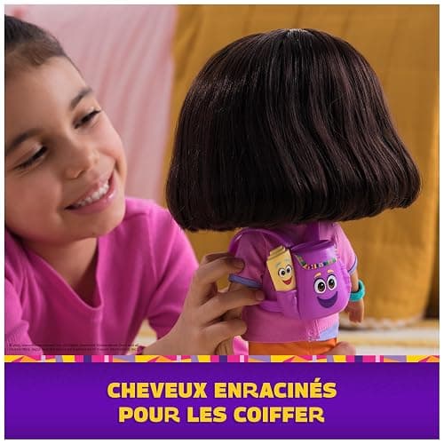 Dora - Poupée Chante Et Explore - Figurine Interactive 30 Cm - 1 Figurine 7 Accessoires 2 Chansons & 10 Sons - Bilingue Français Anglais - Dessin Animé Jouet Maison De Poupée - Jouet Enfant 3 Ans Et + thumbnail 5