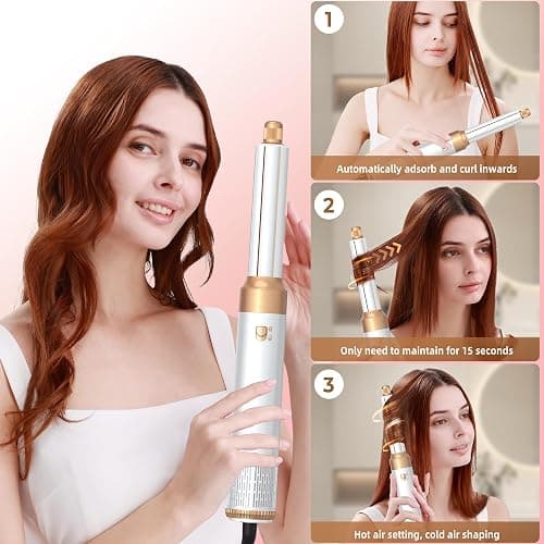 Air Styler 5 In 1 Magic Styler Avec 1000W Seche Cheveux, Brushing Brosse Soufflante, Auto Boucleur a Air, Brosse Soufflante Lissante, pour Sécher, Boucler, Lisser thumbnail 4