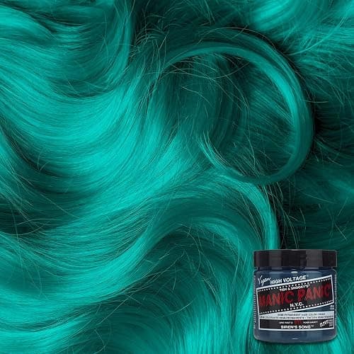 MANIC PANIC Classic Siren's Song Semi Permanent Hair Color - Neon Blue-Green Hair Dye for Women & Men That Lasts 4-6 Weeks - Vegan, Ammonia & Cruelty-Free - Create & Mix Custom Shades (4oz) thumbnail 3