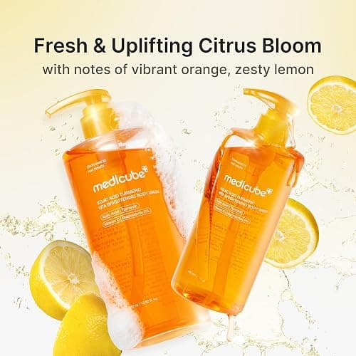 medicube Kojic Acid Turmeric Brightening Body Wash | Gentle Shower Gel for Uneven Skin | Niacinamide, Vitamin C, AHA/BHA | Deep Cleansing, Hydrating Formula | Easy and Effective, 13.52 fl.oz thumbnail 5