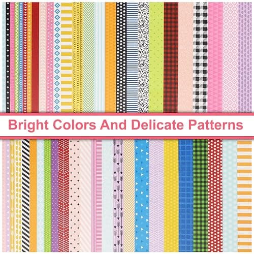 KEVIN&SASA CRAFTS 50 Rolls Washi Tape Set | Decorative Adhesive Tape, For Scrapbook, Arts & Crafts, Journals, and Planners, Each Roll 5yd, Total 250yd thumbnail 3