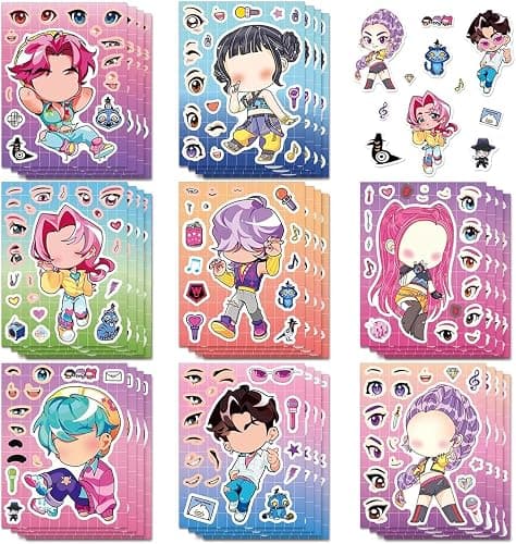 Kpop Demon Hunters Stickers, 32-Pack DIY Creative Sticker Set for Journals, Phones, Laptops, 8 Unique Designs, Waterproof Vinyl, Ideal for K-Pop Fans & Bullet Journaling - Image 1