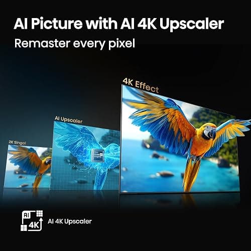 Hisense 100QD7QFM - 100" 4K Smart Mini-LED Fire TV (2025 Model), QLED Color, 144Hz Game Mode PRO, Dolby Vision, Dolby Atmos, AI Smooth Motion with MEMC, Alexa Built in with Voice Remote thumbnail 9