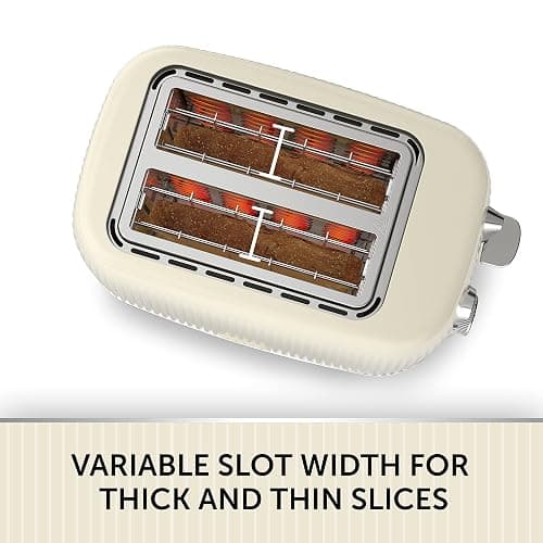 Breville Bold 2 Slice Toaster with High-Lift & Wide Slots | Cream & Silver Chrome [VTR003] thumbnail 2