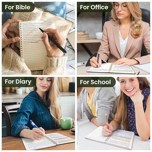 Taja Lined Spiral Journal Notebook for Women & Men, 140 Pages, College Ruled Hardcover Notebook for Work & Note Taking, Journals for Writing, A5(5.7" x 7.9") - Green thumbnail 7