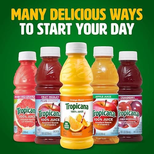 Tropicana 100% Juice 3-flavor Classic Variety Pack,10 Fl Oz (Pack of 24) thumbnail 7