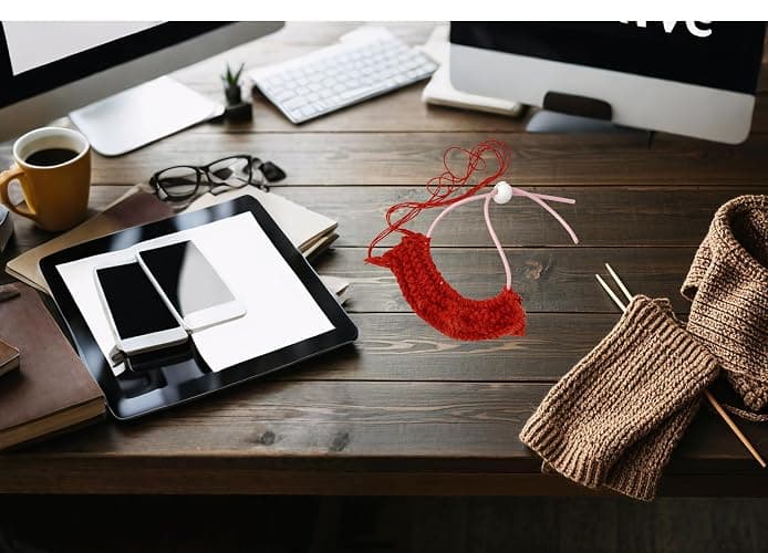 MEYAGO 2PCS PVC Knitting Stitches Holder Barber Cord Stitch Markers Knit Stiches Keeper PVC Knitting Cords with Knitting Needle Stoppers in Storage Tin thumbnail 4
