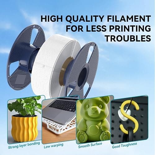 SUNLU PLA 3D Printer Filament PLA Filament 1.75mm, Neatly Wound 3D Printing Filament 1.75mm, Dimensional Accuracy +/- 0.02 mm, Fit Most FDM 3D Printers, 1kg Spool (2.2lbs), Wood Color thumbnail 3