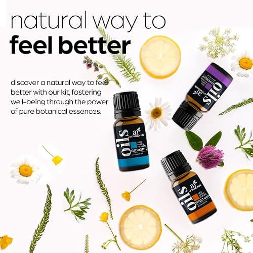 ArtNaturals Aromatherapy Top-6 Essential Oil Set - (6 x 10ml Bottles) - 100% Pure of The Highest Therapeutic Grade - Premium Gift Set – Lavender, Peppermint, Tea Tree, Eucalyptus thumbnail 6
