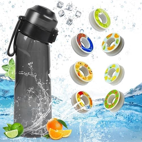 DJPP Air Scent Water Bottle with 7 Flavor Pods 650ML Drinking Water Cup 0% Sugar BPA Free With Straw Sports Water Bottle Suitable for Outdoor - Image 1