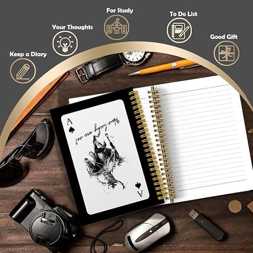 LUKIPOM Vintage Western Cowboy Notebook Journal, Cowboys Gifts for Men, Now Lucky Are We Spiral Notebook 5.5x8.3, Western Rodeo Cowboy Journal for Office School Supplies thumbnail 6