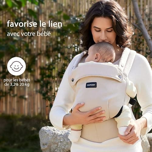 Momcozy Porte-bébé - Ergonomique, confortable et léger, adapté aux bébés de 3 à 20 kg, facile à enfiler, idéal pour une parentalité mains libres, Kaki thumbnail 3