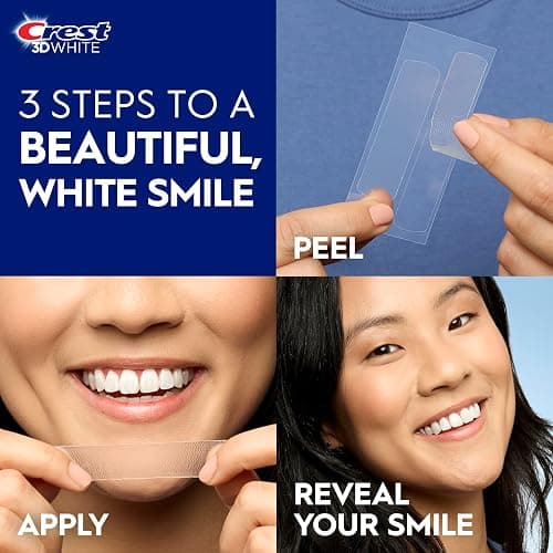Crest 3D Whitestrips Classic Vivid At-home Teeth Whitening Kit, 6 Levels Whiter, 10 Treatments thumbnail 6