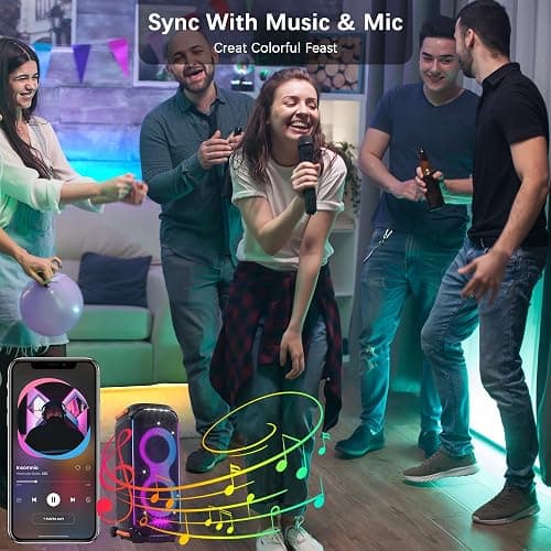 Cozylady RGB Neon LED Rope Lights, Waterproof Bluetooth APP Remote Control Music Sync Strip Lights, 24V Flexible DIY Silicone Light for Bedroom Home Indoor Outdoor Decor (15M/50Ft) thumbnail 5