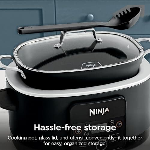 Ninja® 12-in-1 PossibleCooker™ PLUS | 8.5-qt - Sous Vide & Proof Multi-Cooker | Slow Cooker, Dutch Oven & More | Glass Lid & Integrated Spoon | Nonstick | Oven Safe Pot to 500°F | Black | MC1010 thumbnail 7