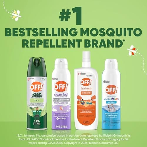 OFF! Deep Woods Insect Repellent Aerosol, Dry, Non-Greasy Formula, Bug Spray with Long Lasting Protection from Mosquitoes and Ticks, 4 Oz, (Pack of 2) thumbnail 9