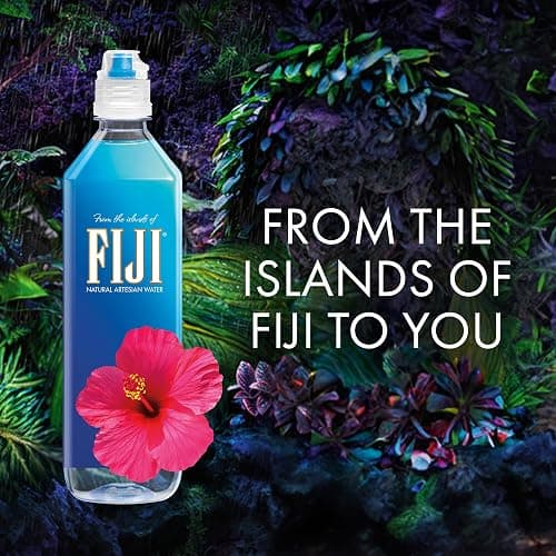FIJI Natural Artesian Bottled Water 700mL / 23.7 Fl Ounce (Pack of 12) - Sports Cap - 100% Natural Electrolytes thumbnail 5