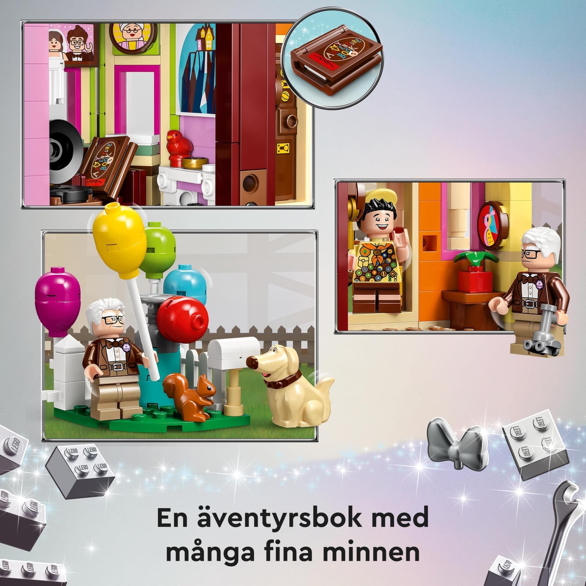 LEGO Disney House from "Up" Building Kit with Toy House and Minifigures, Comes with Carl Fredricksen, Oskar and Dogge Toy Dog, from 9 years 43217 thumbnail 5