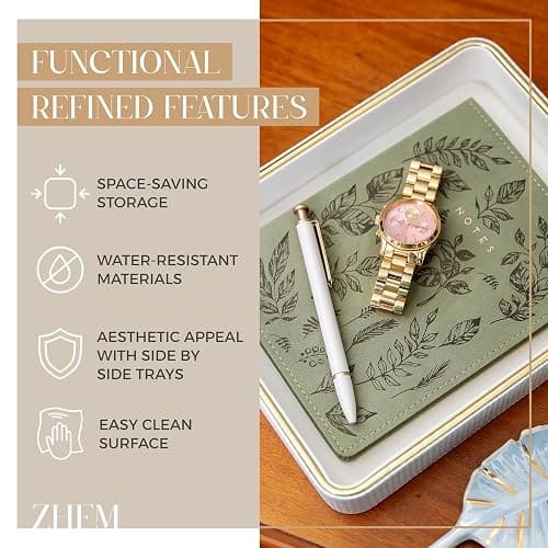 Perfume Tray for Women Valet Tray Night Stand Bedside Organizer| Perfume Organizer Catchall| Perfume Trays for Dresser Vanity Tray for Dresser Countertop| Perfume Holder thumbnail 4