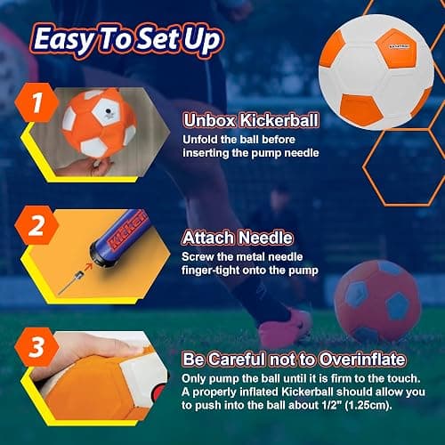 Kickerball - Curve and Swerve Soccer Ball/Football Toy - Kick Like The Pros, Great Gift for Boys and Girls - Perfect for Outdoor & Indoor Match or Game thumbnail 4
