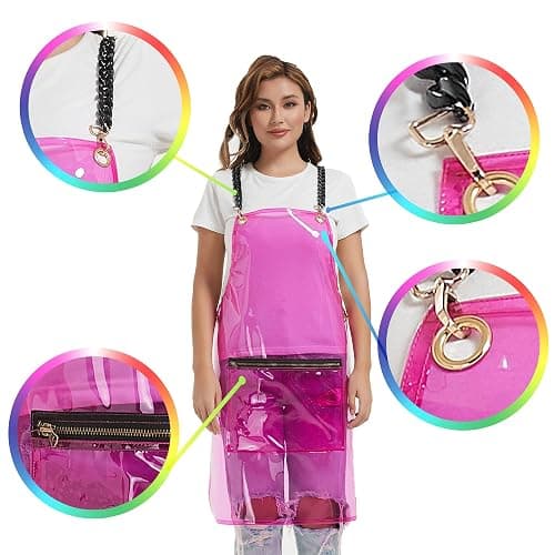 MIKI WELL Hair Stylist Apron for Women - Waterproof Barber Nail Tech Apron Hairdresser Hairstylist Salon Aprons with Pocket thumbnail 4