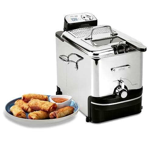 All-Clad Electric Deep Fryer with Basket and Lid, Stainless Steel Deep Fryer for Home Use, 1700W, Dishwasher Safe - Image 1