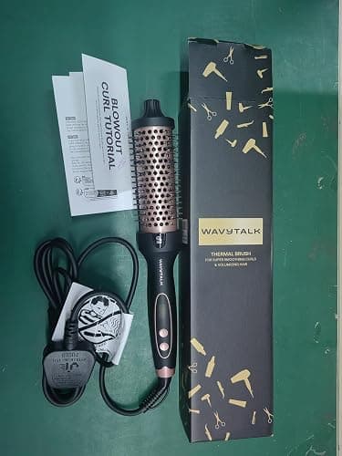 Wavytalk Thermal Brush, Blowout Boost Ionic Heated Hot Round Brush, to Make Hair Smoother & Shinier, Easy to Use & Less Damage, 38mm Barrel, 5 Temperature Settings, Dual Voltage, UK Plug, Rose Gold thumbnail 14