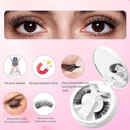 Magnetic Lashes Kit Magnetic Eyelashes with Applicator Reusable Eyelashes Magnetic Lashes Easy to Wear and Remove thumbnail 2
