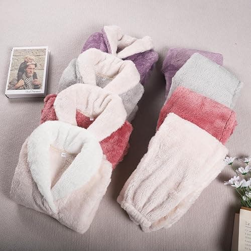 Flygo Girls Fuzzy Pants Set Fleece Outfits Winter Flannel Loose Fluffy Pullover Sweatshirt Top Pants Sweatsuit thumbnail 2