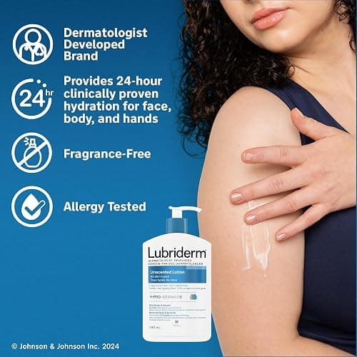Lubriderm Unfragranced Moisturizing Hand and Body Lotion, 480ml thumbnail 3