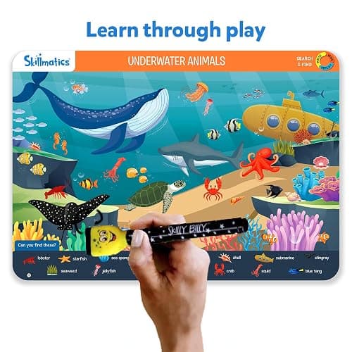 Skillmatics Search and Find Animals Educational Game - Reusable Preschool Learning Activities, Perfect for Toddlers & Kids Who Love Toys, Art & Crafts, Builds Vocabulary, Gifts for Ages 3, 4, 5, 6 thumbnail 5