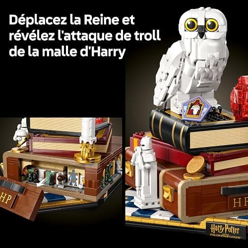 LEGO Harry Potter L’École des Sorciers – Édition Collector - Maquette DIY - Décoration Intérieure - Scènes Miniatures du Film - Figurine d'Hedwige - 3 Minifigurines - Idée Cadeau pour Fan Adulte 76466 thumbnail 7