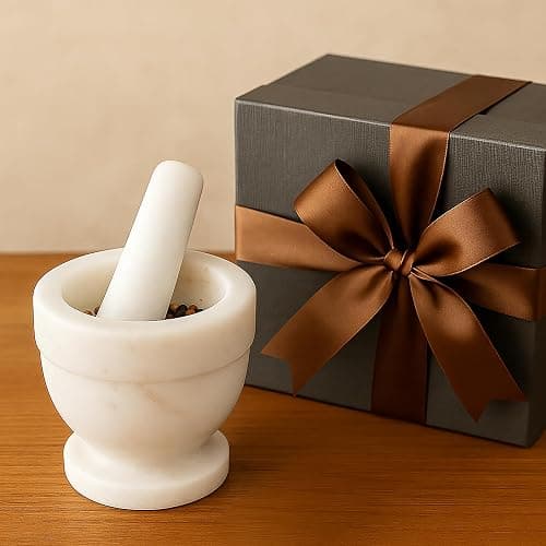 Creative Home Handcrafted 4 inch Mortar and Pestle Solid Marble Grinder for Spices and Herbs Artisan Carved from Yushan Marble Elegant and Durable for Everyday Cooking, 4 Diam. x 4 H Inch thumbnail 9