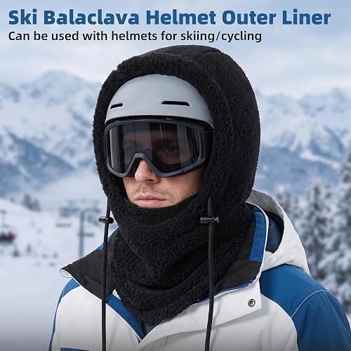 MVPTOO Ski Mask Balalclava Windproof Face Mask Warm Fleece Neck Cover for Cold Weather Helmet Hood for Men & Women thumbnail 3