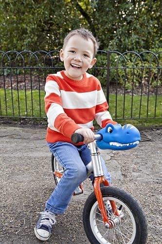 Scootaheadz Dinosaur Scooter Accessories - Personalize Your Boys Ride - Dino Scooter Head for Kids - Toys for Boys Ages 3 and Up - Timmy T-Rex in Blue and Orange thumbnail 6